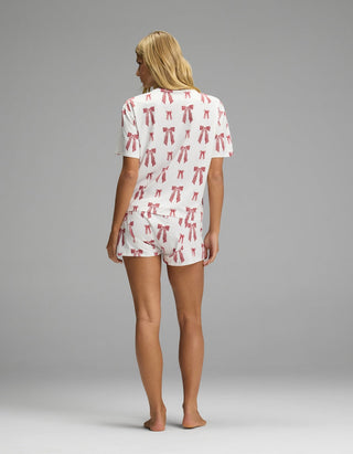 Women's First Layer Pajama Short Sleeve Tee & Boxer Short Set