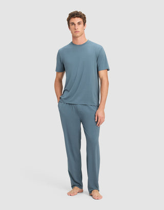 Men's First Layer Pajama Short Sleeve Tee & Pant Set.