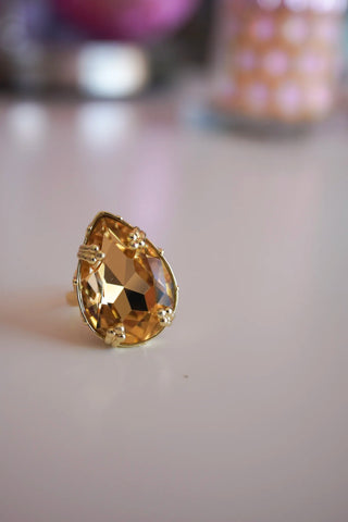 Adjustable Crystal Ring