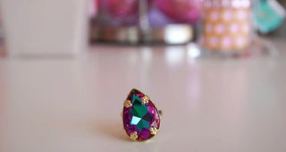 Adjustable Crystal Ring