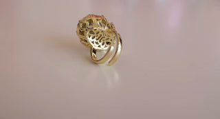 Adjustable Crystal Ring close-up view 3 - House of Me boutique Norman OK