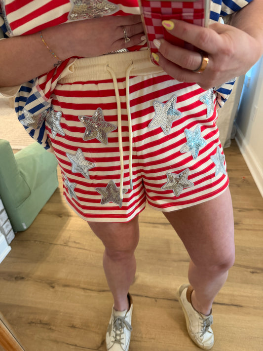 Firecracker Sequin Star Shorts