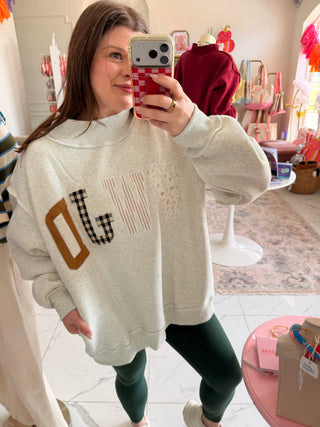 WWJD Mock-Neck Sweatshirt in Ash Grey