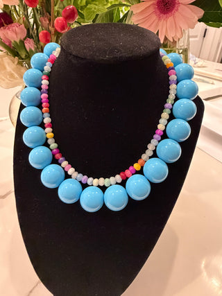 Pastel Pop Necklace detail view - House of Me boutique Norman OK