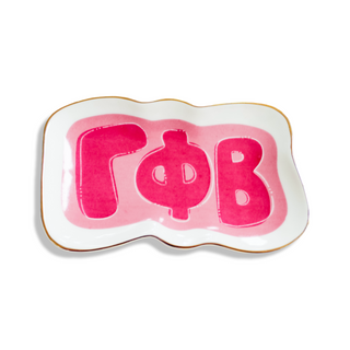 Sorority trinket tray with Greek letters by Duo Threads, sorority big little gift - House of Me boutique Norman OK
