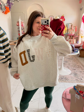WWJD Mock-Neck Sweatshirt in Ash Grey