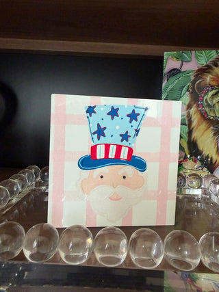 Uncle Sam 4x4 Block tiered tray styled - House of Me boutique Norman OK