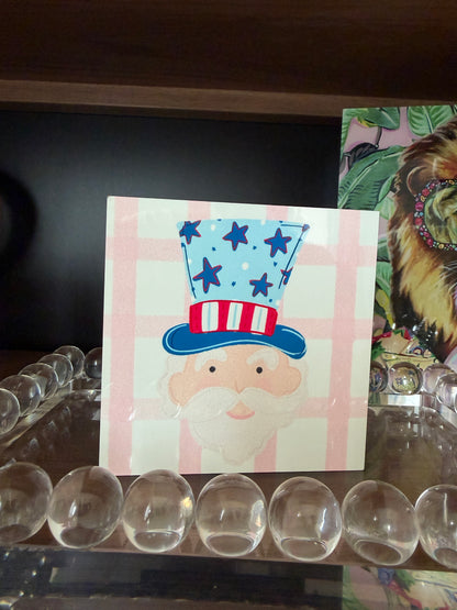 Uncle Sam 4x4 Block- Doodles By Rebekah