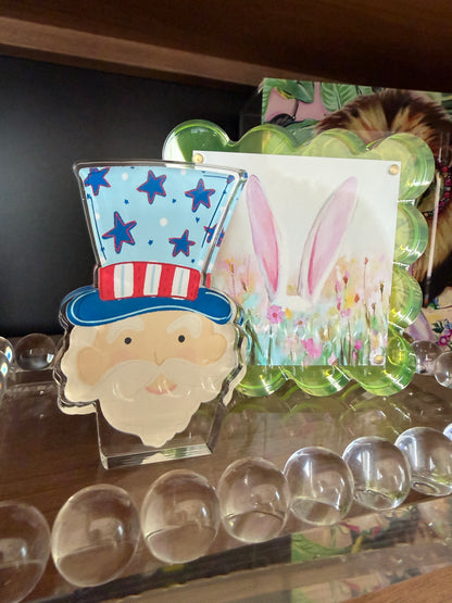 Small Uncle Sam Acrylic Shelf Sitter- Doodles By Rebekah