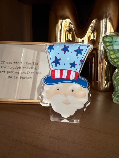 Small Uncle Sam Acrylic Shelf Sitter- Doodles By Rebekah