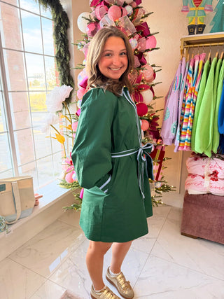 Susan button down dress detail view - House of Me boutique Norman OK