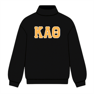 Classic twill sorority embroidered mock neck sweatshirt by Duo Threads, sorority apparel - House of Me boutique Norman OK