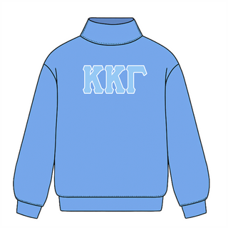 Classic twill sorority embroidered mock neck sweatshirt by Duo Threads, sorority apparel - House of Me boutique Norman OK