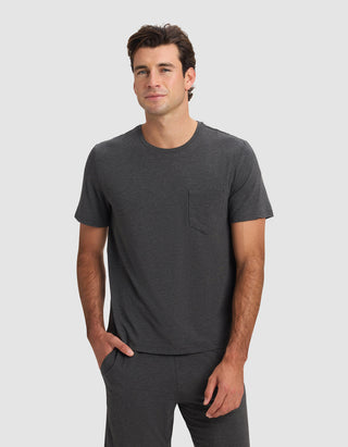 Men's Bamboo Stretch-Knit Short Sleeve Pajama Tee.