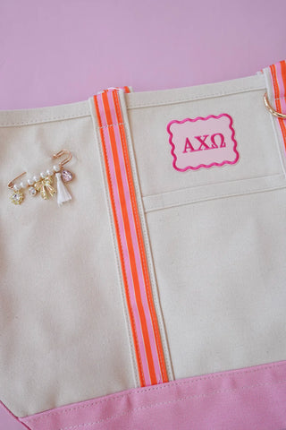 Alpha Chi Omega Canvas Tote Bag