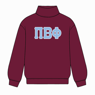Classic twill sorority embroidered mock neck sweatshirt by Duo Threads, sorority apparel - House of Me boutique Norman OK