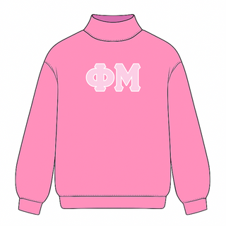 Classic twill sorority embroidered mock neck sweatshirt by Duo Threads, sorority apparel - House of Me boutique Norman OK
