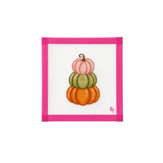 Pumpkin stack fall needlepoint canvas by Duo Threads - House of Me boutique Norman OK