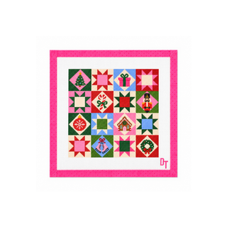 Christmas Quilt patchwork needlepoint canvas by Duo Threads - House of Me boutique Norman OK