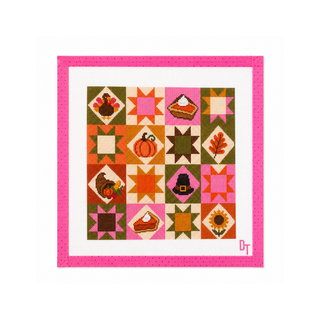 Stitchful and Thankful Thanksgiving needlepoint canvas by Duo Threads - House of Me boutique Norman OK