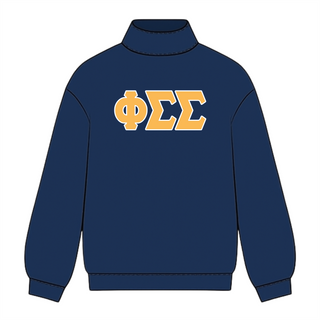 Classic twill sorority embroidered mock neck sweatshirt by Duo Threads, sorority apparel - House of Me boutique Norman OK