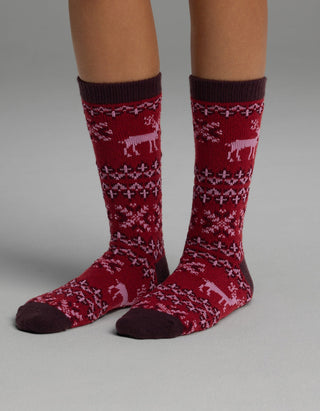 Women's Plush Lounge Calf Sock