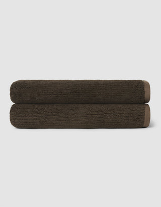 Ribbed Terry Bath Towel Set.