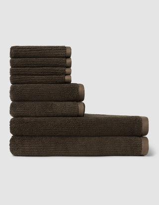 Ribbed Terry Bath Towel Set.