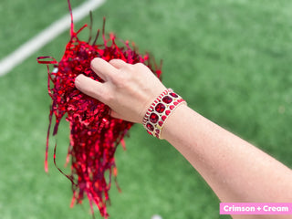 Spirit Bracelet Set - Crimson and Cream