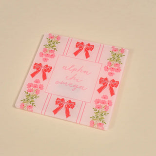 New Arrivals, Sorority, The Darling Effect - Alpha Chi Omega Acrylic Coaster - Big Little Gift, Coasters, College Gift - House of Me Boutique