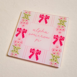 New Arrivals, Sorority, The Darling Effect - Acrylic Coaster - Alpha Omicron Pi - Coasters - House of Me Boutique