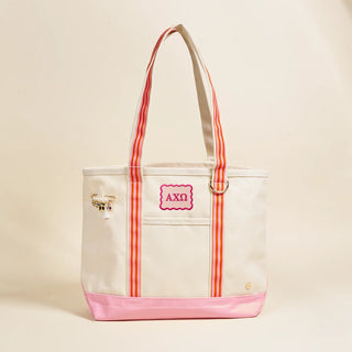 New Arrivals, Sorority, The Darling Effect - Alpha Chi Omega Canvas Tote Bag - Tote Bags - House of Me Boutique