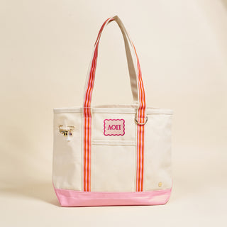 New Arrivals, Sorority, The Darling Effect - Canvas Tote Bag - Alpha Omicron Pi - Tote Bags - House of Me Boutique