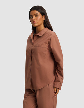 Women's Sutton Long Sleeve Cropped Pajama Set.
