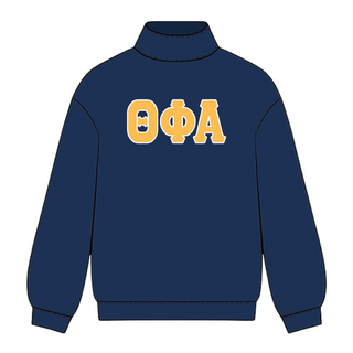 Classic twill sorority embroidered mock neck sweatshirt by Duo Threads, sorority apparel - House of Me boutique Norman OK