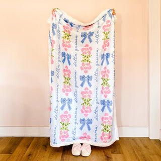 New Arrivals, Sorority, The Darling Effect - Delta Gamma Plush Sherpa Blanket - Big Little Gift, Blankets, College Gift - House of Me Boutique