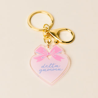New Arrivals, Sorority, The Darling Effect - Sweetheart Bow Acrylic Keychain - Delta Gamma - Keychains - House of Me Boutique