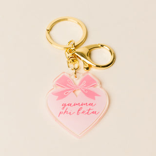 New Arrivals, Sorority, The Darling Effect - Sweetheart Bow Acrylic Keychain - Gamma Phi Beta - Keychains - House of Me Boutique
