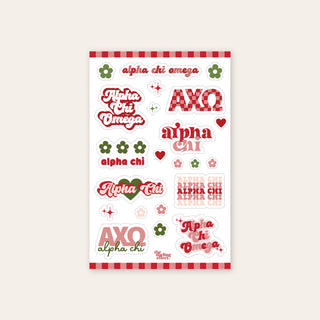 New Arrivals, Sorority, The Darling Effect - Sticker Sheet - Alpha Chi Omega - Stickers - House of Me Boutique