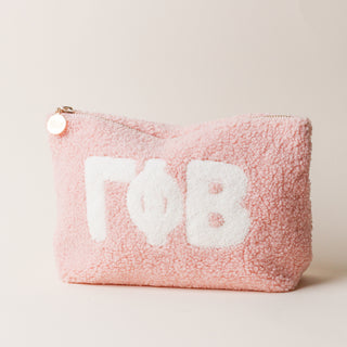 New Arrivals, Sorority, The Darling Effect - Greek Letter Teddy Pouch - Gamma Phi Beta - Blue, Pouches - House of Me Boutique