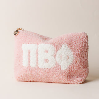 New Arrivals, Sorority, The Darling Effect - Greek Letter Teddy Pouch - Pi Beta Phi - Blue, Pouches - House of Me Boutique