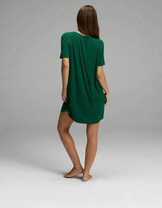 Women's Bamboo Rib-Knit Boyfriend Sleep Dress.