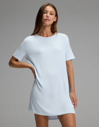 Women's Bamboo Rib-Knit Boyfriend Sleep Dress.