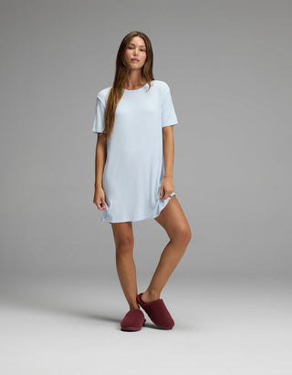 Women's Bamboo Rib-Knit Boyfriend Sleep Dress.