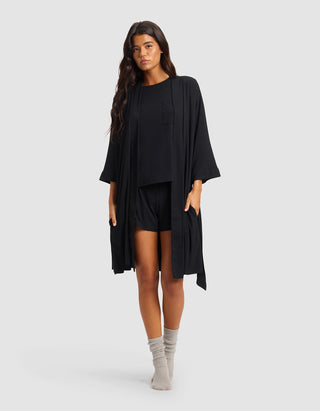 Women's Bamboo Stretch-Knit Kimono Robe.