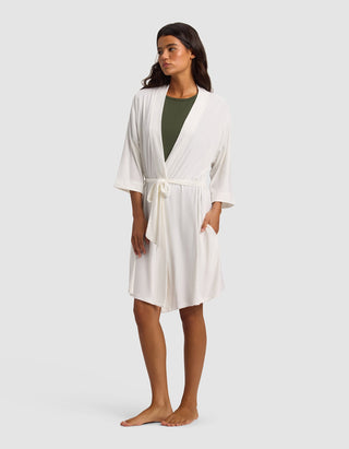 Women's Bamboo Stretch-Knit Kimono Robe.