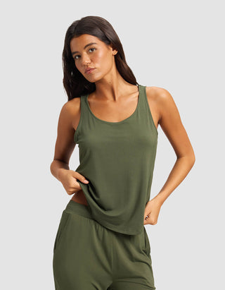 Women's Bamboo Stretch-Knit Tank & Short Set.