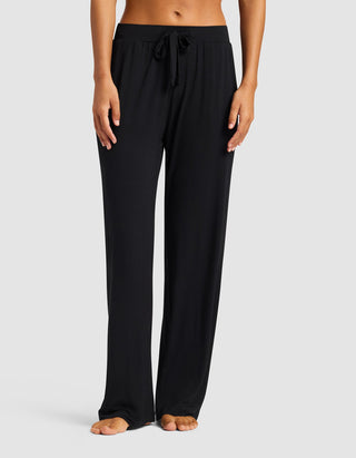 Women's Bamboo Stretch-Knit Long Sleeve Lounge Tee & Pant Set.