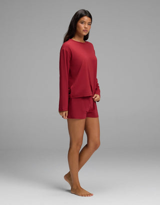 Women's First Layer Long Sleeve Sleep Tee & Boxer Short Set