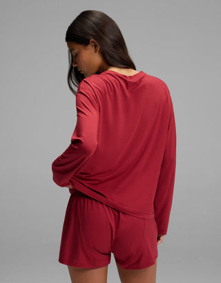 Women's First Layer Long Sleeve Sleep Tee & Boxer Short Set